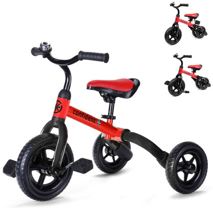 3-in-1 Foldable Toddler Tricycle Balance Bike with Detachable Pedals with the Listed Color, Size or Set Options for Everyday Use