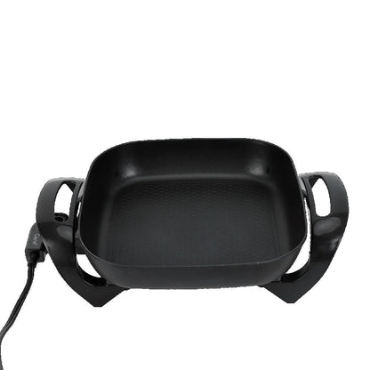 Electric Skillet 12x12 Inch Nonstick Ceramic with Glass Lid 1400W Adjustable Temperature up to 420°F
