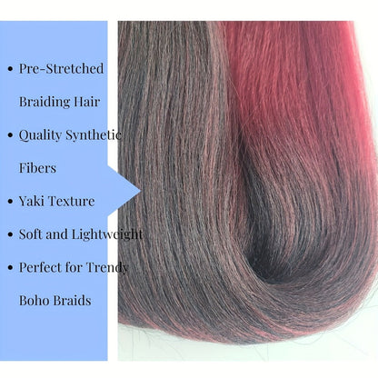 Braiding Hair Pre-Stretched 6 Packs 26 & 32 Inch Deep Curly Crochet Hair Synthetic Ombre Extensions for Box Braids Twist Braids Knotless