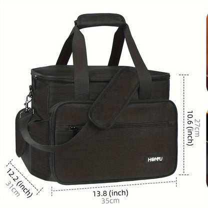 DJ Gig Bag with Removable Dividers, Padded Controller Mixer Carrying Case, Modular Interior, Touring Studio Travel Ready