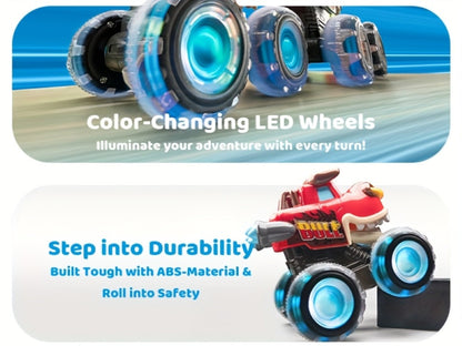 Monster Truck Toys for Toddlers 3-Pack LED Light Up Wheels Press & Go Animal Trucks Shark Bull Dinosaur