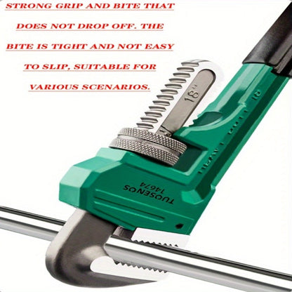 Pipe Wrench Professional Heavy Duty – 8", 12" & 18" CR-V Alloy Steel Plumbing Wrench, Non-Slip Ergonomic Handle, 1500 lbs Torque