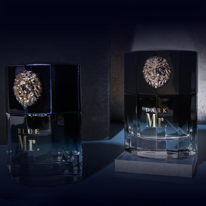 Men's Cologne Spray, Mr. Blue Lion Masculine EDT, Fresh Woody Scent for Sports Business Romance, Elegant Gift for Him