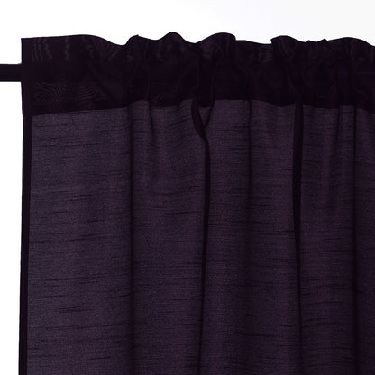 Three-Piece Faux Silk Window Curtain Set with Rod-Pocket Valance, Two 26 x 36-Inch Tiers and Eleven Colors