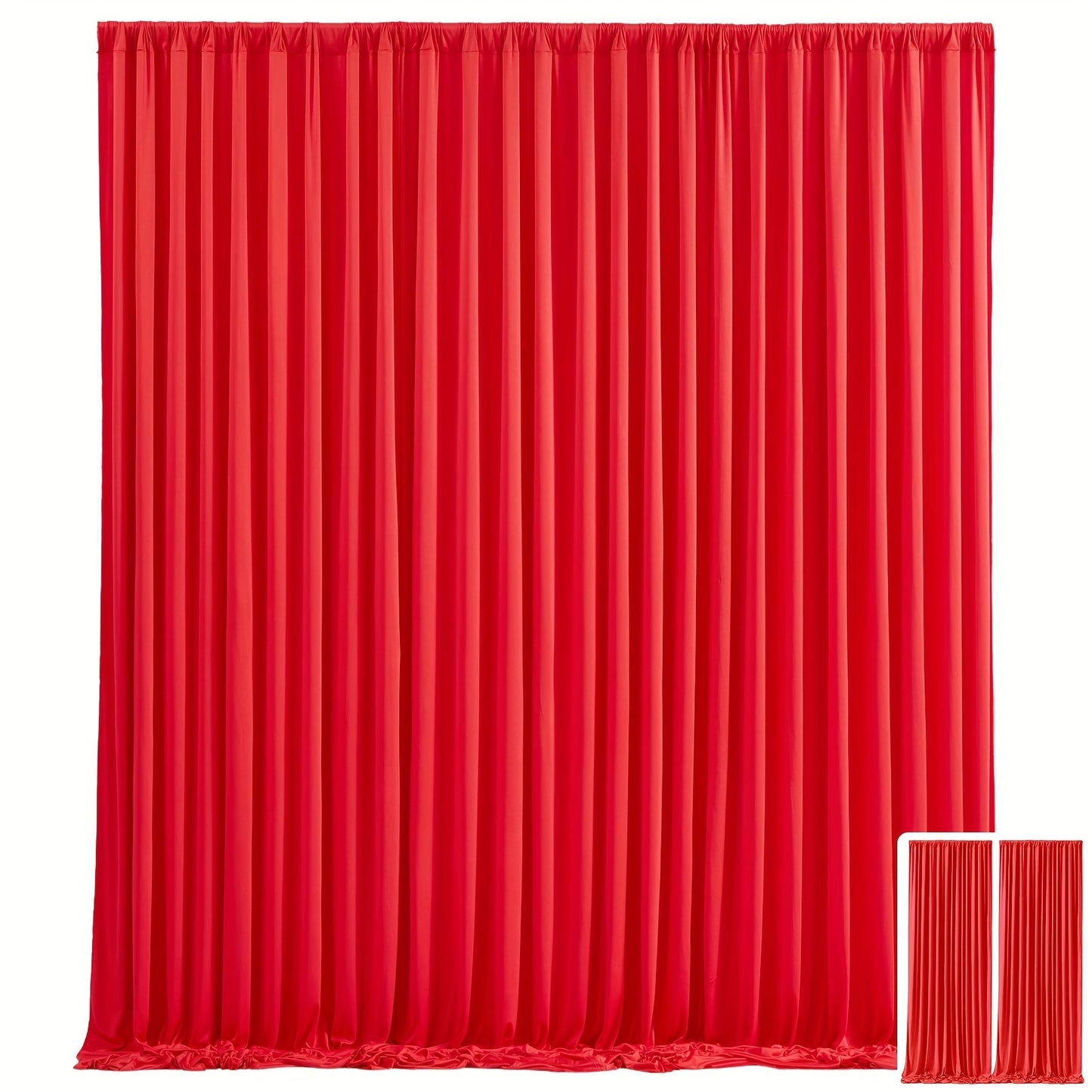 Party Backdrop Curtains 2pcs 59x118 Inch with Poles Wrinkle-Resistant Non-Transparent Fabric for an Everyday Personal Care Routine