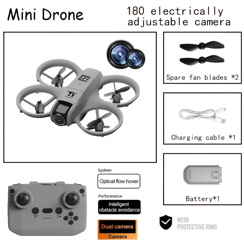 4K RC Airplane Auto Hover Dual Batteries Optical Flow WiFi FPV Camera One-Key Return Roll Anti-Shock Anti-Collision
