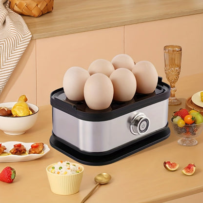 Rapid Electric Egg Cooker 6-Egg, 304 Stainless Steel Egg Boiler & Steamer for Hard, Medium & Boiled Eggs