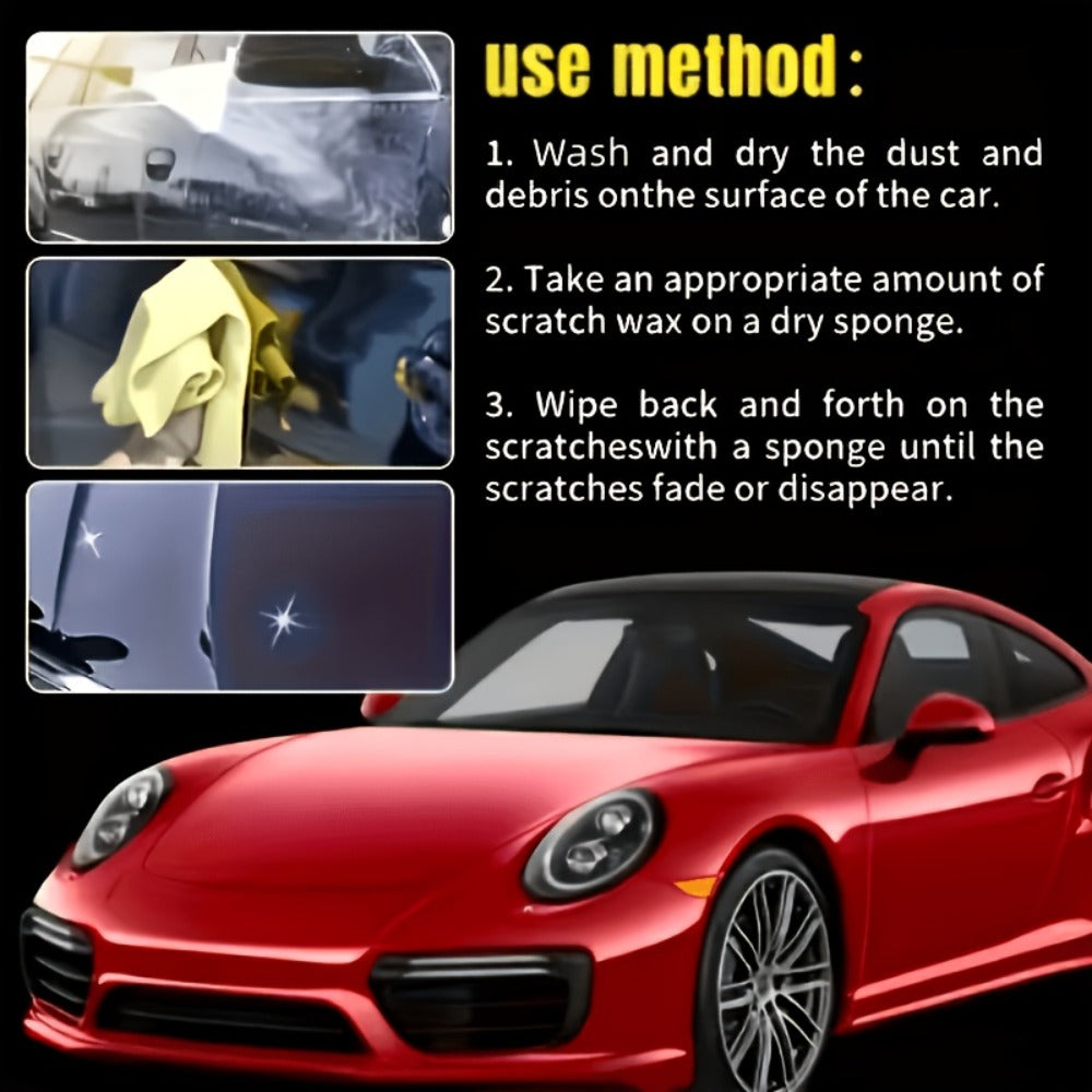 Car Scratch Repair Wax – Nano-Bright Polish for Scratch Removal & Paint Restoration, Removes Brush Marks & Swirl Scratches