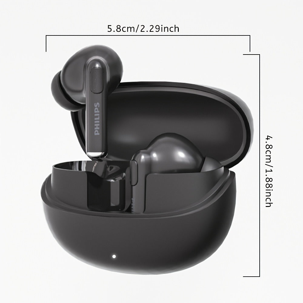 True Wireless Earbuds Philips In-Ear Stem Set with 18-Hour Listed Battery Life, Smart Tap Controls and Two Colors