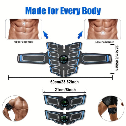 EMS Ab Training Band, Whole Body Electric Stimulator Belt for Abdominal Toning, Passive Workout During Reading