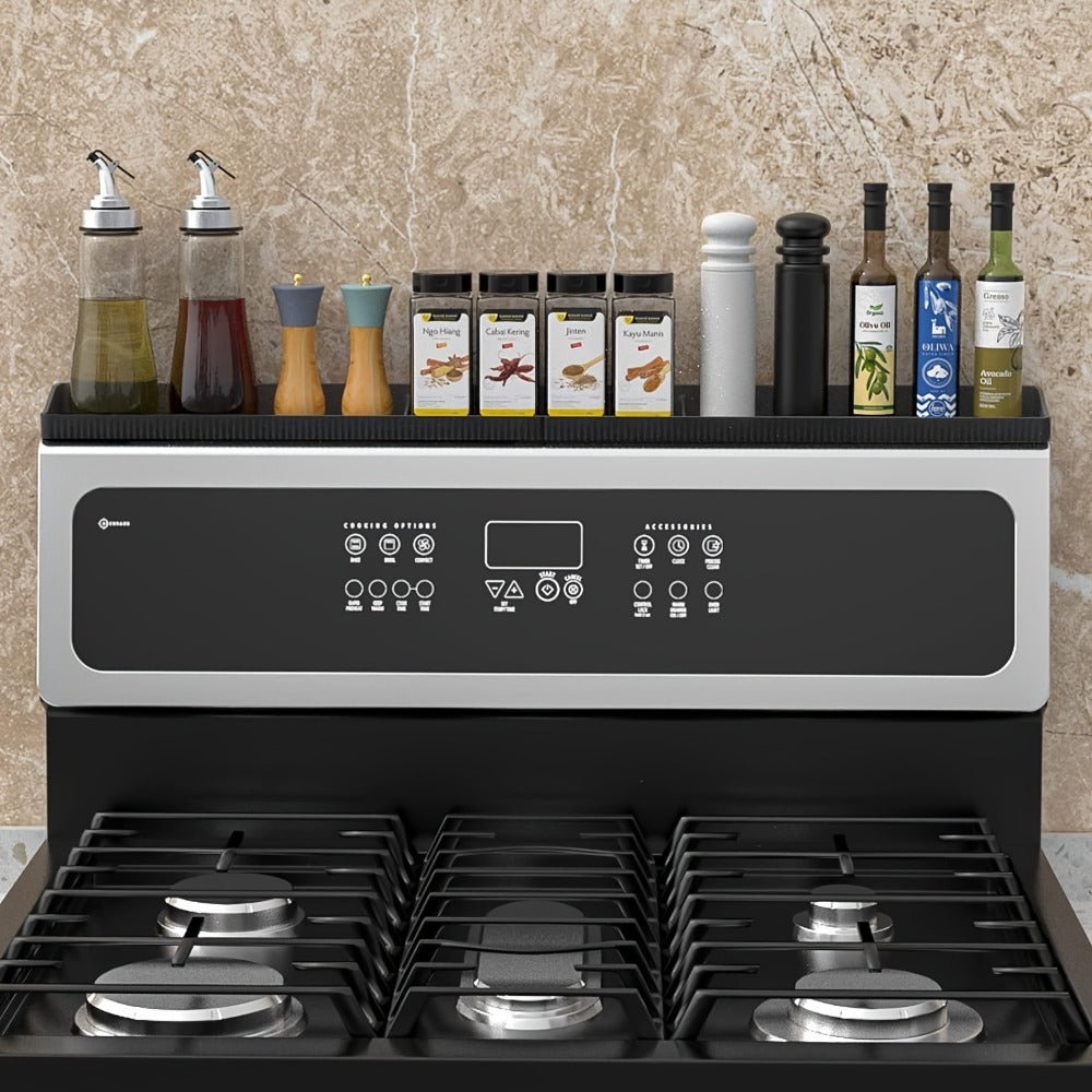 Silicone Stove Organizer Rack with Suction Cups, Heat-Resistant, Spice Holder for Kitchen Countertop