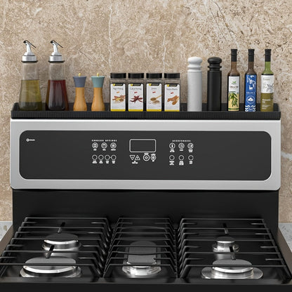 Silicone Stove Organizer Rack with Suction Cups, Heat-Resistant, Spice Holder for Kitchen Countertop