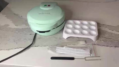 Cake Pop Maker Machine 12-Cavity 1.6 Inch, Electric Cake Pop Set with Flip-Over Even Heating Design