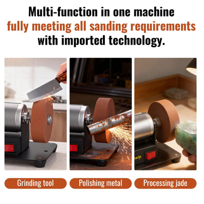Mini Belt Sander – 7-Speed Adjustable Electric Belt Grinder with Pure Copper Motor for Grinding, Sharpening & Polishing Wood & Metal