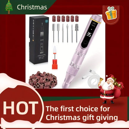 Cordless Nail Drill Kit 35000RPM Rechargeable Wireless Electric E-File, 108 Bits Professional Nail Drill
