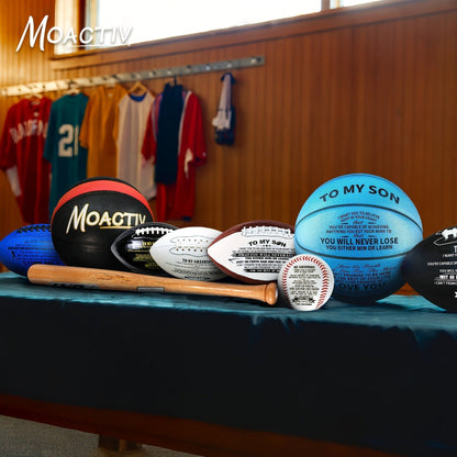 Engraved Basketball Gift for Grandson & Son – Size 7 PU Indoor Outdoor with Pump, Inspirational Message, Birthday Christmas Gift