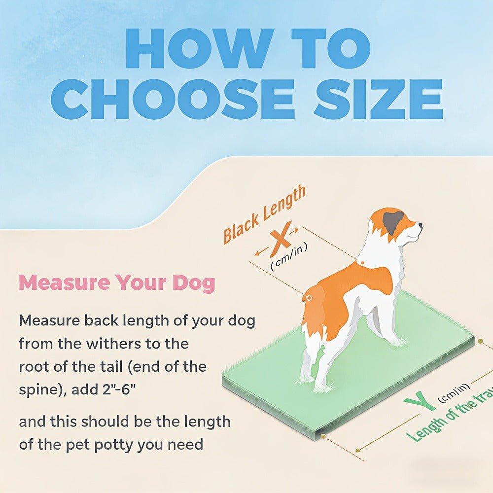 Indoor Dog Potty Tray with Removable Grating – Leak-Proof Puppy Training Toilet, Washable Pee Pad Holder for Apartments