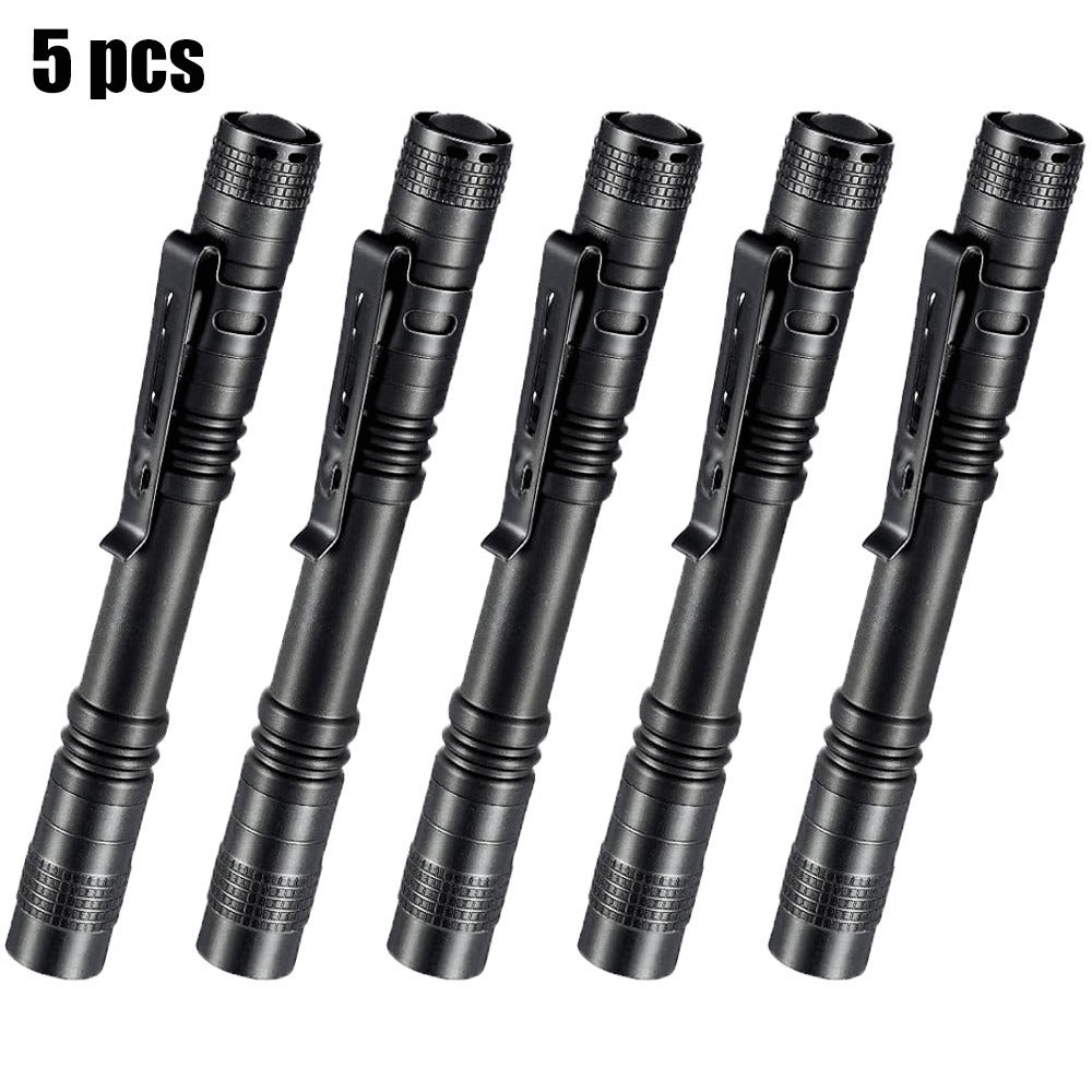 Pen Light Flashlights Bulk Pack with Clip – Mini Slim LED Pocket Torch for Camping, Outdoor, Home & Emergency Use