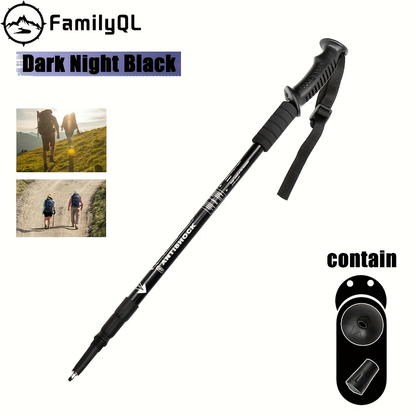 Adjustable Hiking Stick Aluminum Alloy – Lightweight Foldable Walking Pole with Quick Lock for Men & Women | Portable Trekking Cane