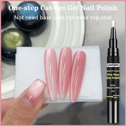 Magnetic Cat Eye Gel Nail Polish Pen 3-in-1 All-in-One Base Coat Color Top Coat – Ultra-Bright High-Saturation Polygel