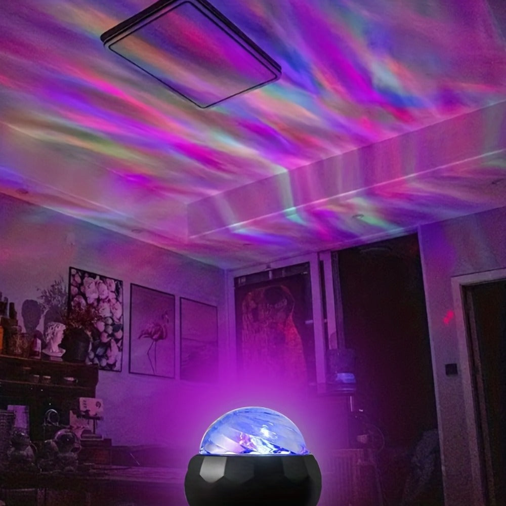 Northern Lights Aurora LED Lamp with Remote Control for an Everyday Personal Care Routine, with Listed Configuration