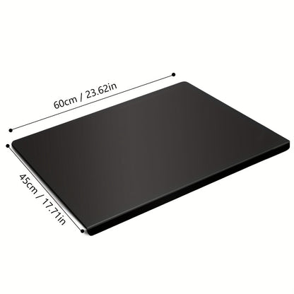 Cutting Board Acrylic Counter-Lip Surface in Black or Clear, Two Sizes and Standard or Thickened Options