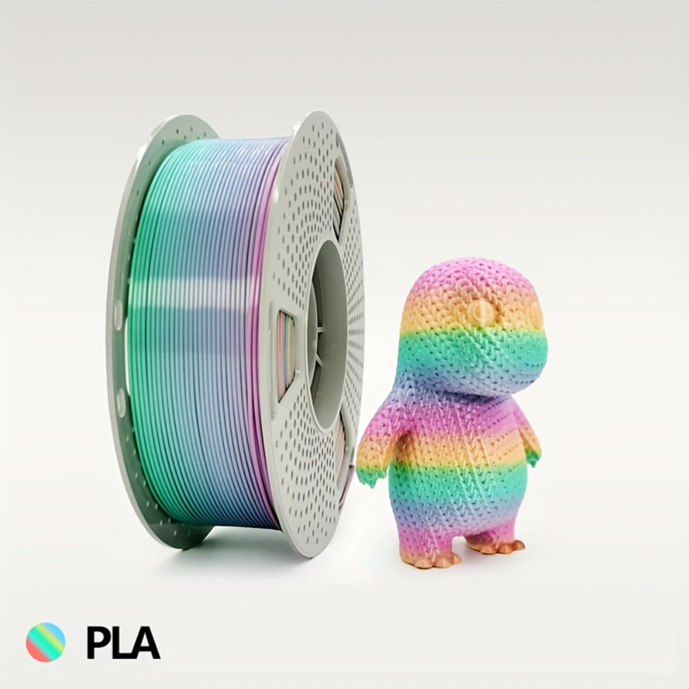 3D Printer Filament Gryddle Rainbow PLA 1.75mm 0.55lb Spool with Crystal, Jelly or Matte Color-Shift Finish