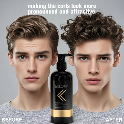 Men's Curl Cream Sulfate-Free 10.14oz – Frizz Control Styling Cream for Wavy & Curly Hair | Controlled Hold
