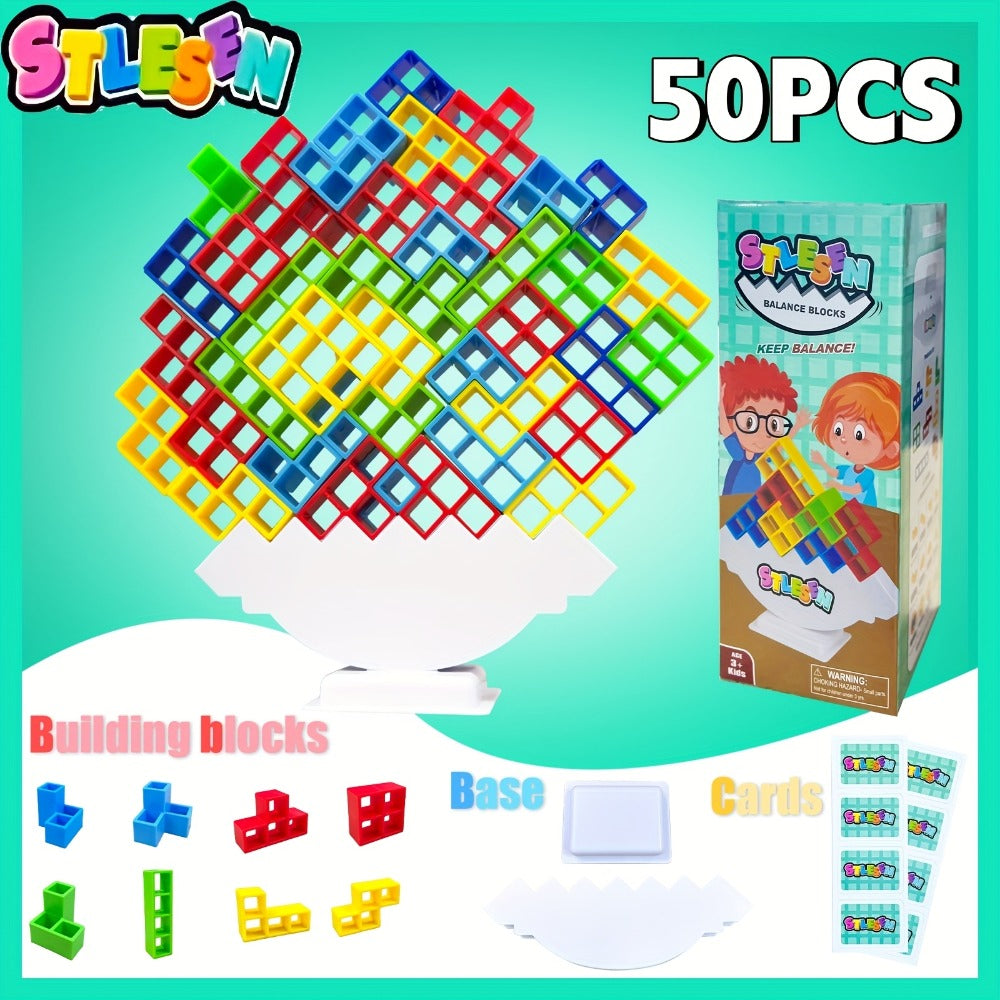 Balancing Stacking Blocks Game Set with the Listed Color, Size or Set Options for Everyday Use