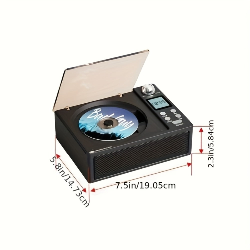 CD Player with Bluetooth Stereo Speakers, FM Radio, USB Playback, AUX Input, LED Display, Remote Control