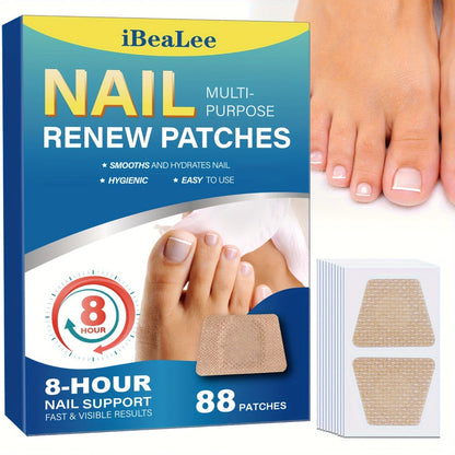 Nail Patches 88Pcs, Nail Strengthening Stickers for Fragile, Thin, Cracked Toenails & Fingernails