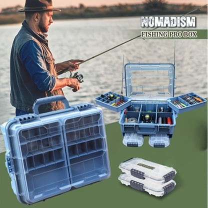 Fishing Tackle Box with Adjustable Dividers & Handle – Multi-Layer Large Capacity Portable Lure Storage Organizer for Hooks
