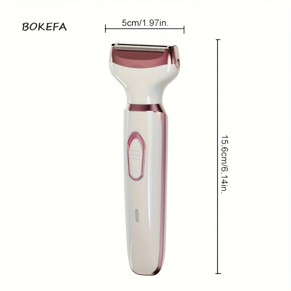 Women's Electric Razor 4-in-1 Grooming Kit Wet Dry Rechargeable Trimmer for Face Nose Legs for Everyday Face, Beard and Body Grooming