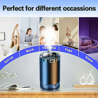 Car Aroma Diffuser Set with 3 Essential Oil Bottles – Odor Eliminator for Auto Interior, Perfect Gift for Women & Office Workers
