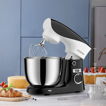 Stand Mixer 6.5 Qt Electric Kitchen Mixer 10-Speed Dough Mixer with Whisk Beater Dough Hook for Home Cooking, Dining and Outdoor Meals