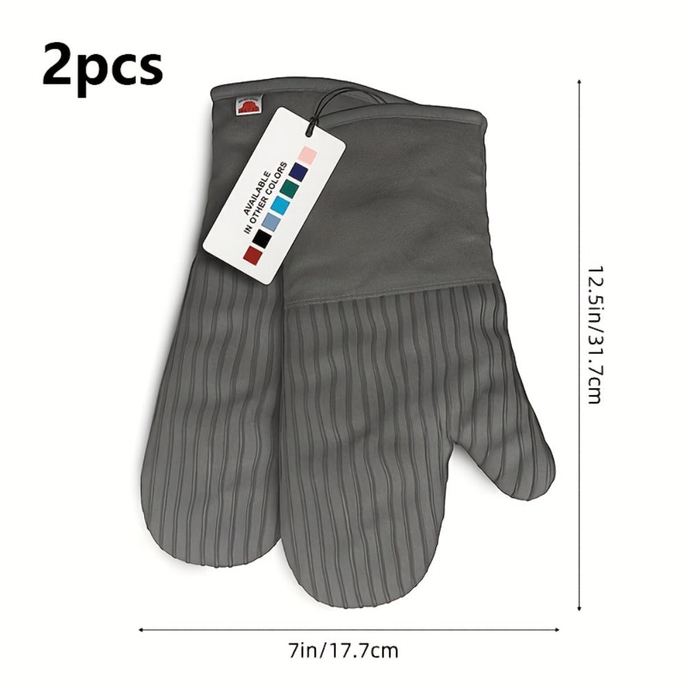 Oven Mitts and Pot Holders Set 6 Piece Heat Resistant Kitchen Gloves Cooking Mitts with Potholder