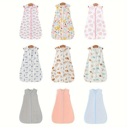 Baby Sleeping Bag 2/3pcs Two-Way Zip Wearable Blanket Anti-Kicking Swaddle 0-24 Months Boys Girls Air-Conditioned Room