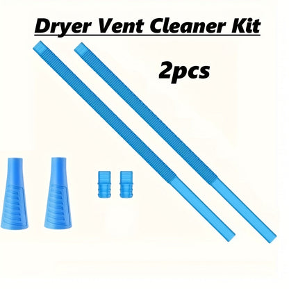 Dryer Vent Cleaner Kit 2pcs Vacuum Hose Attachment Replacement Parts Lint Trap Brush Flexible for Entryways, Bedrooms and Living Spaces