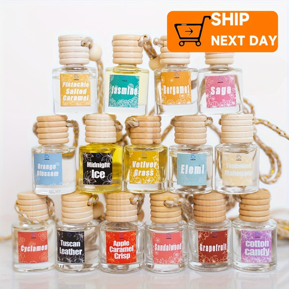 Car Air Freshener X&Y Four-Bottle Hanging Diffuser Gift Set with Eight available Style and Collection Options