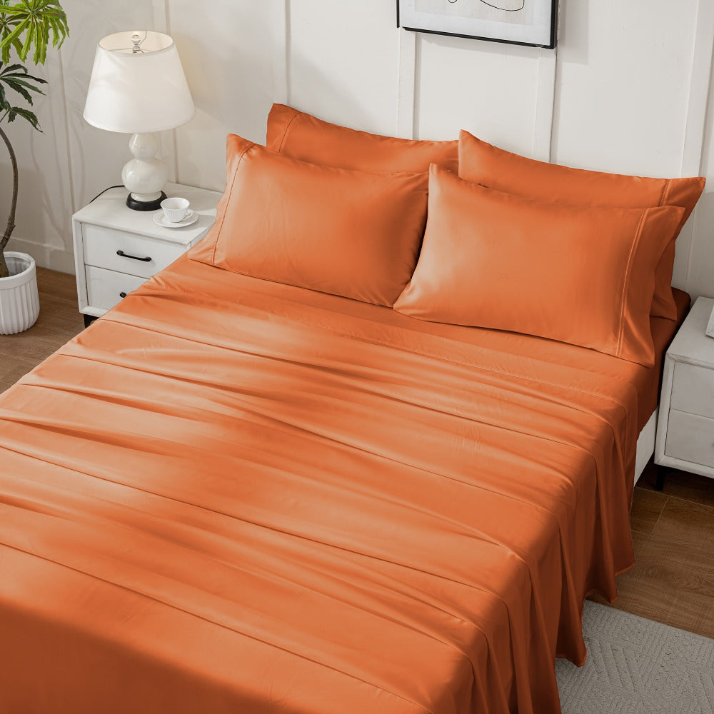 Bed Sheet Set Sanded Microfiber with 40–44 cm Pocket, Machine-Washable Care and Twenty-Plus Colors
