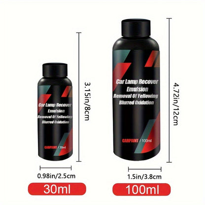 Car Headlight Restoration Kit 300ml – Polishing Paste for Yellowed Oxidized Foggy Headlamps | Scratch Repair & Clarity Refurbish Agent |