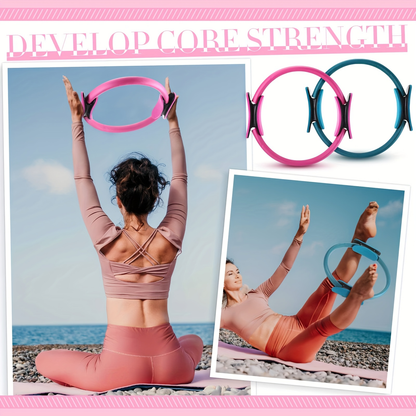 Pilates Ball & Ring Set 14-Piece for Women – Magic Circle, Mini Ball, 8 Resistance Bands, Stretching Strap, Non-Slip Socks & Gym Bag