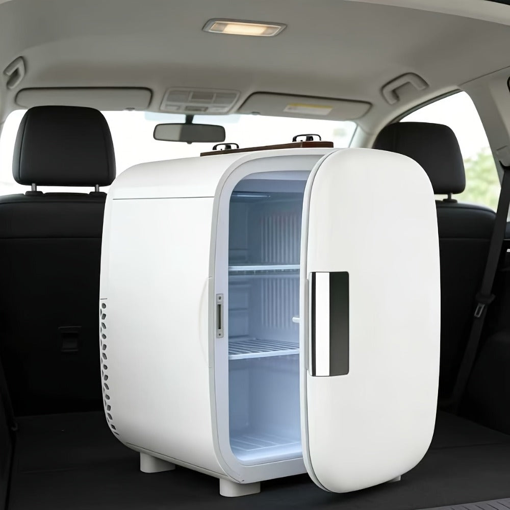 Mini Car Refrigerator, 4 Liter Compact Cooler & Warmer with 120V AC & 12V DC, Portable Mini Fridge for Car