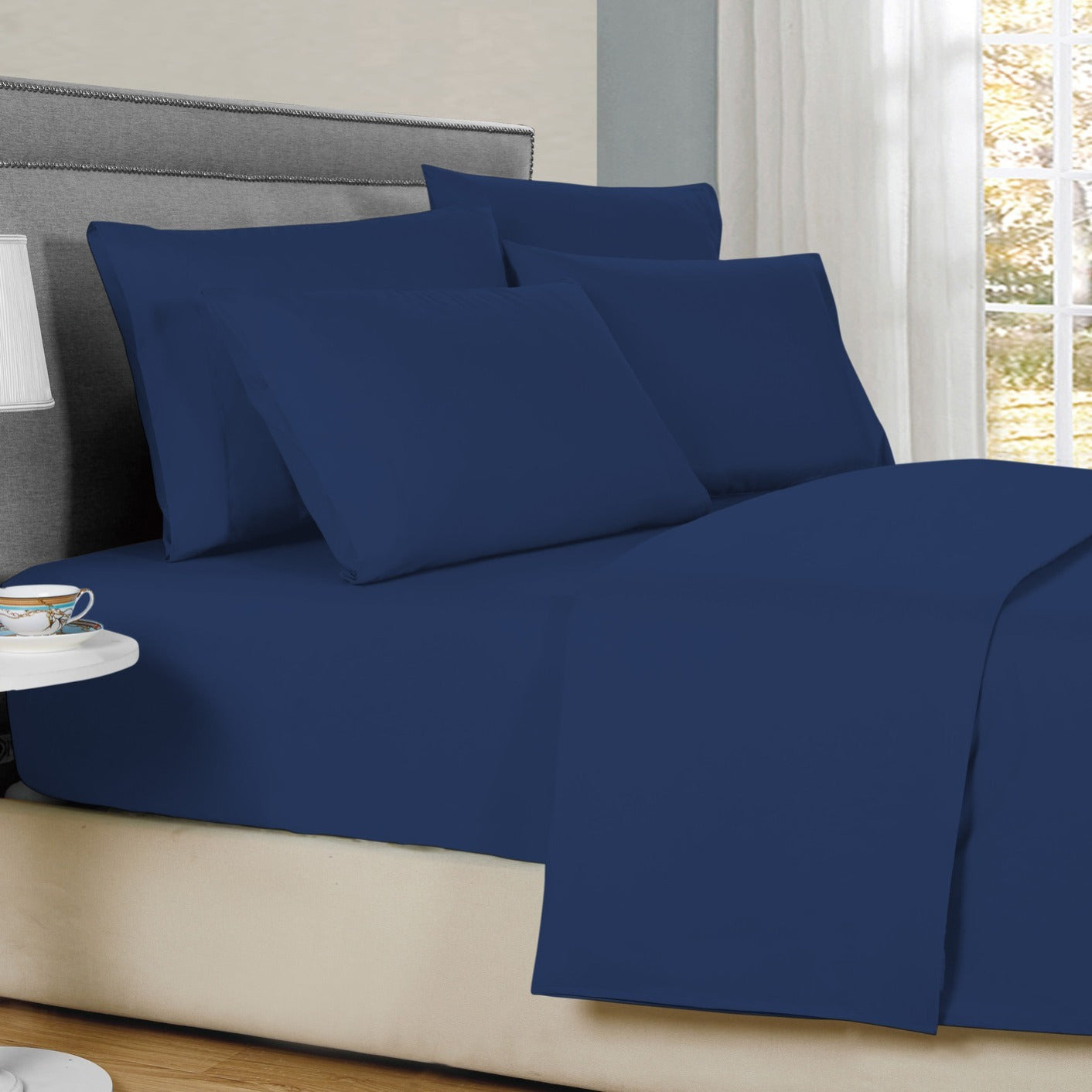 Microfiber and Bamboo Blend Sheet Set with 3- or 6-Piece Packages, 20 Colors and Five Bed Sizes