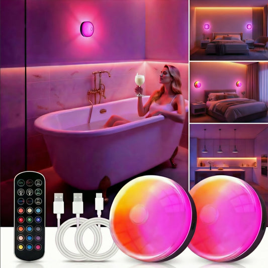 RGBW Wall Sconce Light Rechargeable Magnetic Mount for an Everyday Personal Care Routine, with the Listed Configuration