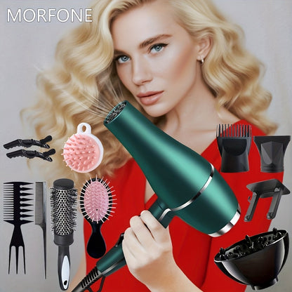Handheld Hair Dryer with Six Color and Accessory-Package Selections, Rear Intake and Inline Plug Control