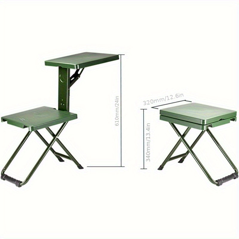 Portable Folding Camping Chair with Backrest – Lightweight Stainless Steel Frame, 150kg Load Capacity, Compact Outdoor Chair for Hunting
