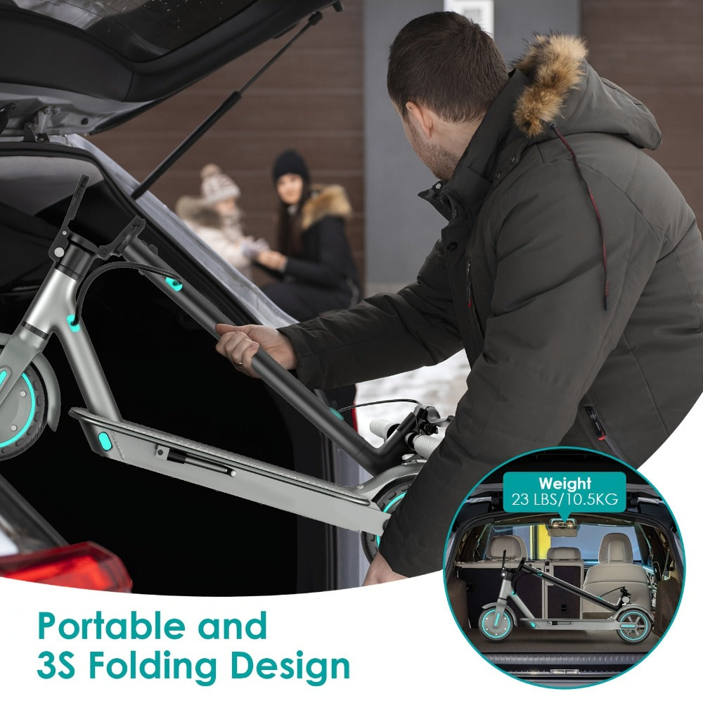 350W Foldable Electric Scooter for Adults 8.5 Inch Solid Tires 3-Speed LCD with the Listed Color, Size or Set Options for Everyday Use