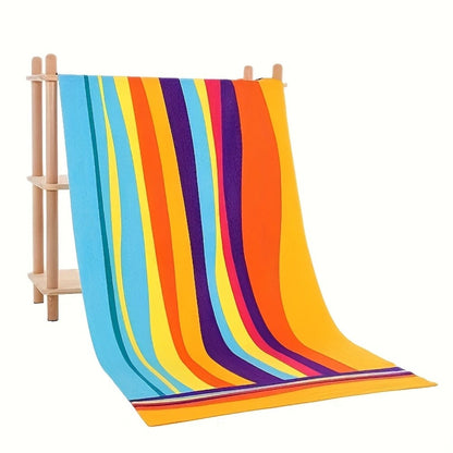 XL Bath Towel Extra Large 70x31 Inch Ultra Microfiber Shower Towel Striped Tropical Home Hotel Bathroom