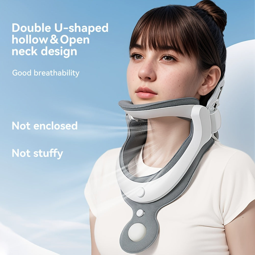 Cervical Neck Traction Device Inflatable Neck Brace with Airbag Support Spine Alignment for Entryways, Bedrooms and Living Spaces